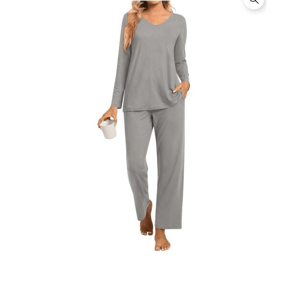SOMER 2 Piece Fall Women Pajama Sets Long Sleeve Cotton Causal Pj Set Ladies... - Picture 2 of 6